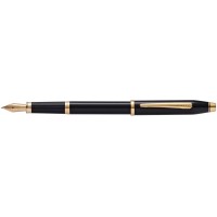 Перьевая ручка Cross Century II Black lacquer, черный лак с позолотой 23К, перо M