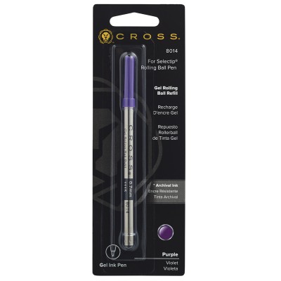 Стержень Cross для ручки-роллера стандартный, средний, фиолетовый; блистер
