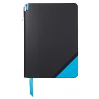 Записная книжка Cross Jot Zone, A5, 160 страниц в линейку, ручка в комплекте. Цвет - черно-св.с Записная книжка Cross Jot Zone, A5, 160 страниц в линейку, ручка в комплекте. Цвет - черно-св.с