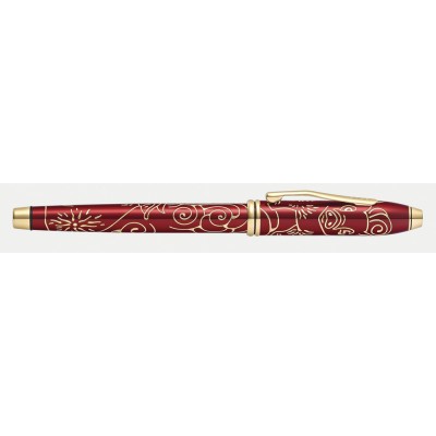 Ручка-роллер Cross Townsend Year of the Pig, цвет - красный, золотистый