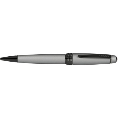 Шариковая ручка Cross Bailey Matte Grey Lacquer. Цвет - серый.