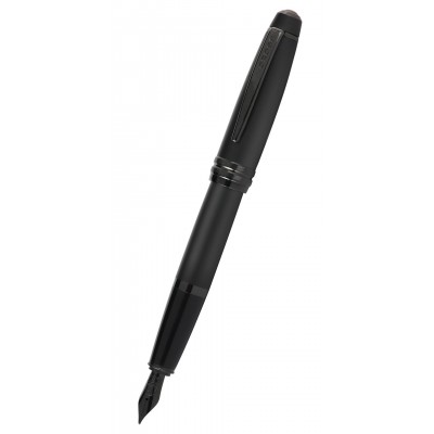 Перьевая ручка Cross Bailey Matte Black Lacquer, перо F. Цвет - черный.