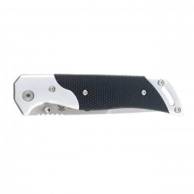 Нож складной Stinger, 90 мм (серебристый), материал рукояти: алюминий (чёрно-серебристый)