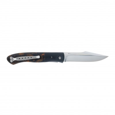 Нож складной Stinger, 102 мм (серебристый), материал рукояти: сталь, смола (коричнево-чёрный)