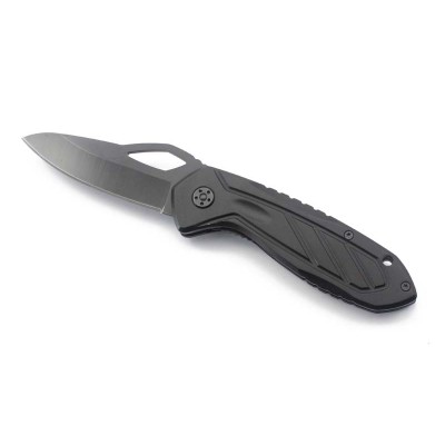 Нож складной Stinger, 120,65 мм, рукоять: алюминий, (чёрный), с клипом, картонная коробка