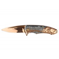 Нож складной Stinger, 84 мм (бронзовый), рукоять: сталь (серый и бронзовый), картонная коробка Нож складной Stinger, 84 мм (бронзовый), рукоять: сталь (серый и бронзовый), картонная коробка