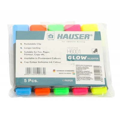 Набор: Текстовыделитель Hauser Glow - 5шт