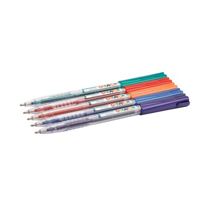 Набор: Гелевая ручка Hauser Creator Glitter Gel, чернила с блестками - 5шт, пакет