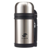 Термос Stinger, 1 л, широкий с ручкой, нержавеющая сталь, серебристый, 12,2 х 10,5 х 23,3 см Термос Stinger, 1 л, широкий с ручкой, нержавеющая сталь, серебристый, 12,2 х 10,5 х 23,3 см