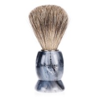 Помазок для бритья Mondial, пластик, ворс барсука, рукоять - цвет - серый мрамор