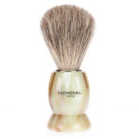 Помазок для бритья Mondial, пластик, ворс барсука, рукоять - цвет оникса
