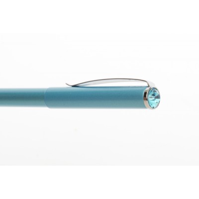 Ручка шариковая Pierre Cardin ACTUEL. Цвет - голубой металлик. Упаковка Р-1
