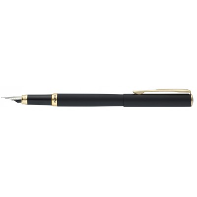 Ручка перьевая Pierre Cardin ECO, цвет - черный матовый. Упаковка Е