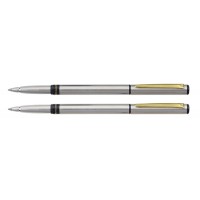Набор Pierre Cardin PEN&PEN: ручка шариковая + роллер. Цвет - серебристый. Упаковка Е.