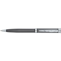 Ручка шариковая Pierre Cardin TRESOR. Цвет - черный и серебристый. Упаковка В.