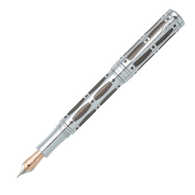 Ручка перьевая Pierre Cardin The ONE, цвет - серебристый и черный. Упаковка L.