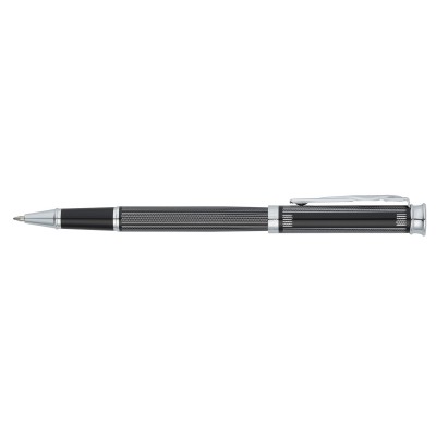 Ручка-роллер Pierre Cardin TRESOR. Цвет - черный и серебристый. Упаковка В