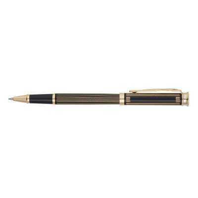 Ручка-роллер Pierre Cardin TRESOR. Цвет - черный и золотистый. Упаковка В