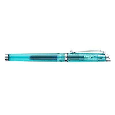 Ручка перьевая Pierre Cardin I-SHARE. Цвет - бирюзовый прозрачный.Упаковка Е-2.