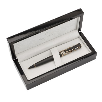 Ручка шариковая Pierre Cardin L'ESPRIT, цвет - матовый черный/золотистый. Упаковка L.