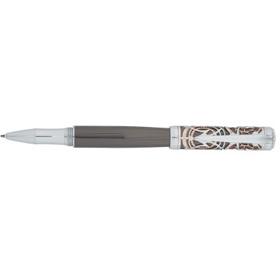Ручка-роллер Pierre Cardin L'ESPRIT, цвет - пушечная сталь/золотистый. Упаковка L.