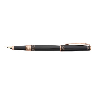 Ручка перьевая Pierre Cardin SECRET Business, цвет - черный с орнаментом. Упаковка B