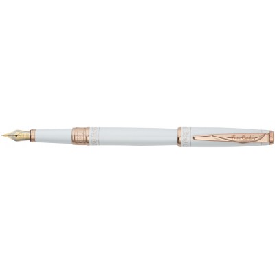 Ручка перьевая Pierre Cardin SECRET Business, цвет - белый с орнаментом. Упаковка B