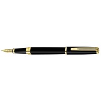 Перьевая ручка Waterman Exception Slim Black GT. Перо - золото 18К, детали дизайна: позолота 23К