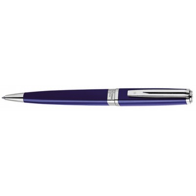 Шариковая ручка Waterman Exception Slim Blue ST. Детали дизайна: посеребрение.