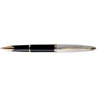 Роллерная ручка Waterman Carene Deluxe Black. Детали дизайна - позолота 23К.