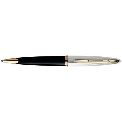 Шариковая ручка Waterman Carene Deluxe Black. Детали дизайна - позолота 23К,