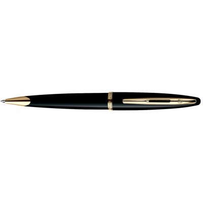 Шариковая ручка Waterman Carene Black Sea GT. Детали дизайна: позолота.