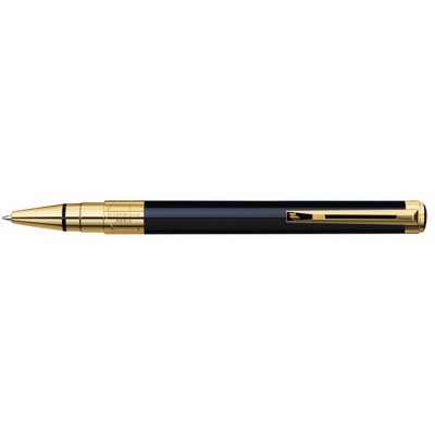 Шариковая ручка Waterman Perspeсtive Black GT. Корпус и колпачок: лакированная латунь.