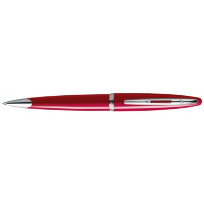 Шариковая ручка Waterman Carene Glossy Red  ST. Детали дизайна: палладий