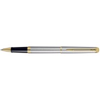 Роллерная ручка Waterman Hemisphere Essential Stainless Steel G.T. Детали дизайна - позолота 23К.