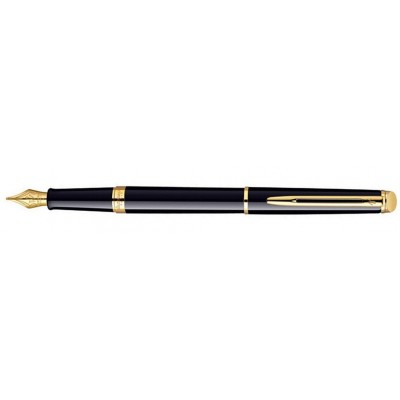 Перьевая ручка Waterman Hemisphere Essential Black GT. Перо - позолота 23К