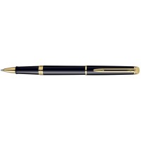 Роллерная ручка Waterman Hemisphere Essential Black GT. Корпус и колпачок - лаковые