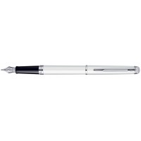 Перьевая ручка Waterman Hemisphere Essential White CT. Перо - нержавеющая сталь Перьевая ручка Waterman Hemisphere Essential White CT. Перо - нержавеющая сталь