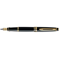 Перьевая ручка Waterman Expert Black GT. Перо - сталь. Корпус-лак, детали дизайна: позолота 23К