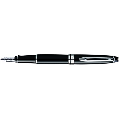 Перьевая ручка Waterman Expert Black CT. Перо -  нерж. сталь, детали дизайна: палладиевое покрытие