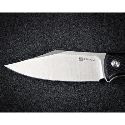Нож SENCUT Fixed Blade Waxahachie 9Cr18MoV Steel Satin Handle G10 Black