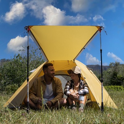 Палатка Naturehike P-Series NH18Z022-P 210T/65D, двухместная, серо-голубая, 6927595783597