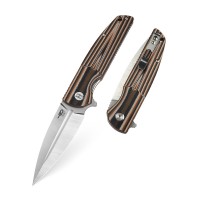 Нож Bestech Fin сталь 14C28N, рукоять G10 черно-оранжевая-бежевая Нож Bestech Fin сталь 14C28N, рукоять G10 черно-оранжевая-бежевая