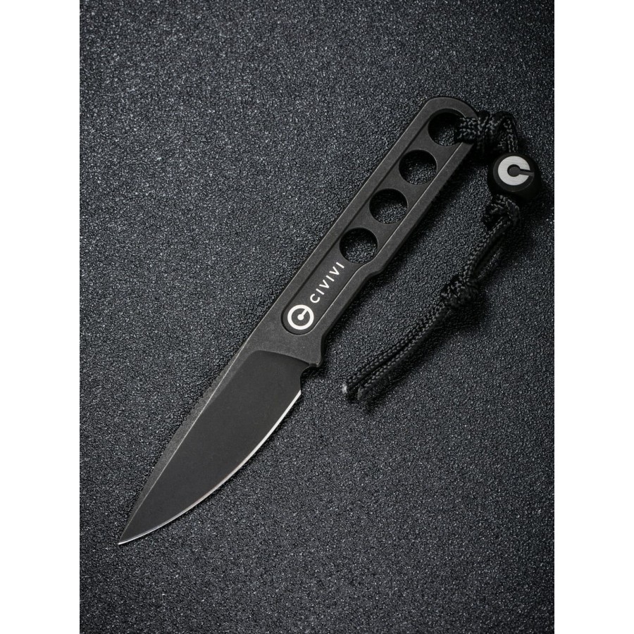 Нож CIVIVI Fixed Blade Circulus 10Cr15CoMoV Steel Black Stonewashed Handle Ostap Hel Design
