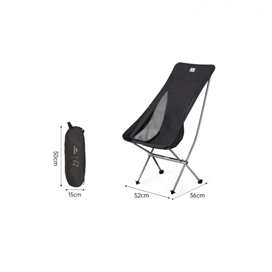 Кресло Naturehike Moon Chair CNK2450JJ015 складное чёрный L,6976023929410