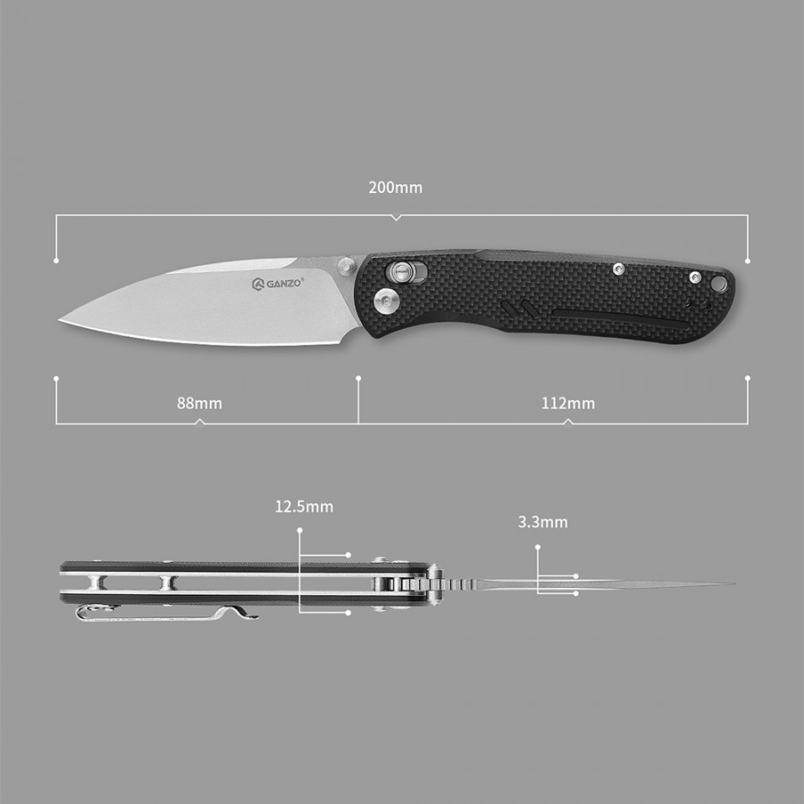 Нож складной Ganzo G771-GY серый