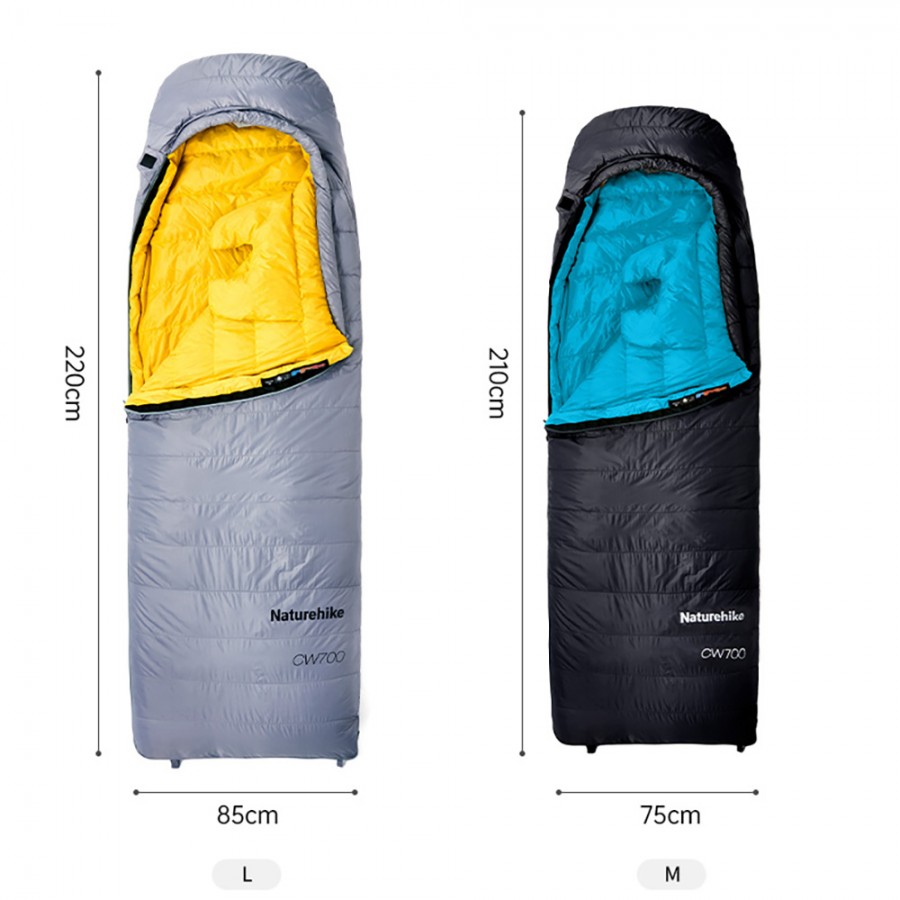 Спальный мешок Naturehike Cicada Wing CW700 CNK2450WS048 утиный пух черный L,6927595788134