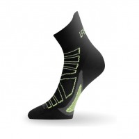 Носки Lasting RPC 906, microfiber+polypropylene, черный с серой подошвой и зеленой полоской, размер L , RPC906-L