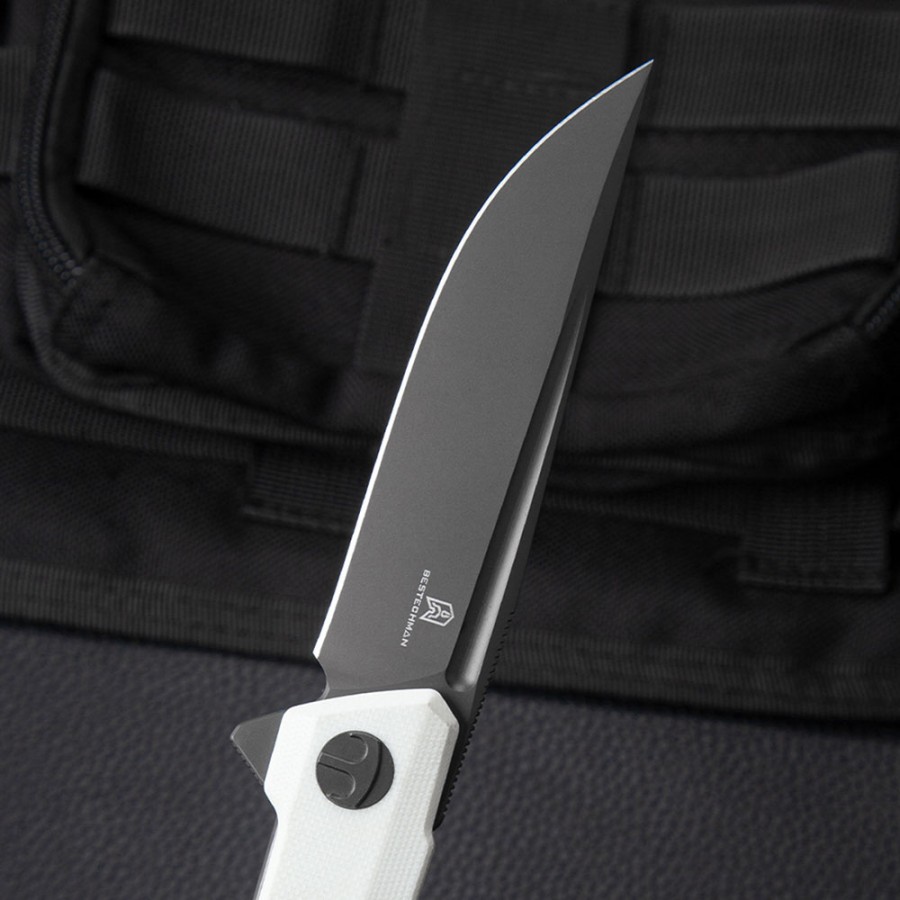 Нож Bestechman Dundee сталь D2, рукоять G10 белая