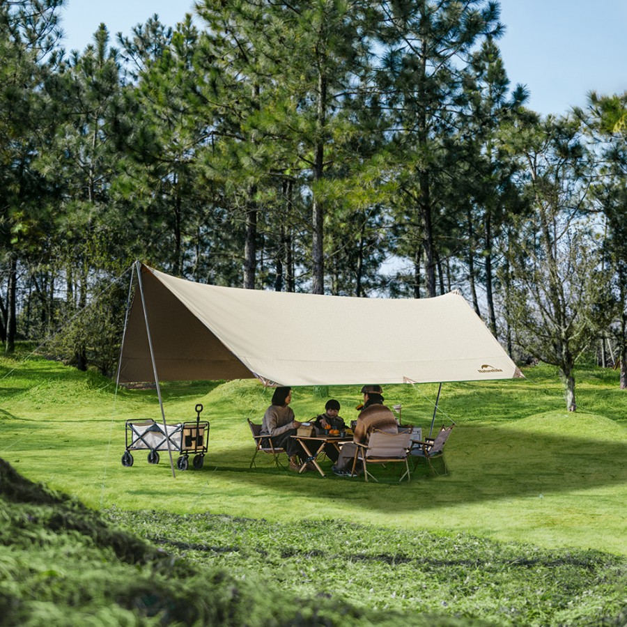 Тент Naturehike Cloud Skies Tarp C2350WS010 150D 500*380 см песочный, 6927595796498